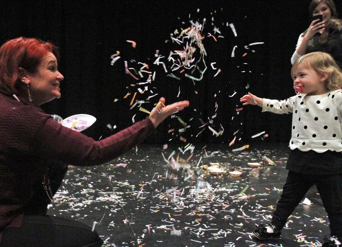 Confetti falls during the Lynn Meadows Discovery Center’s Countdown to Noon New Year’s celebration at the Gulfport children’s museum. This year the countdown is on Dec. 30.