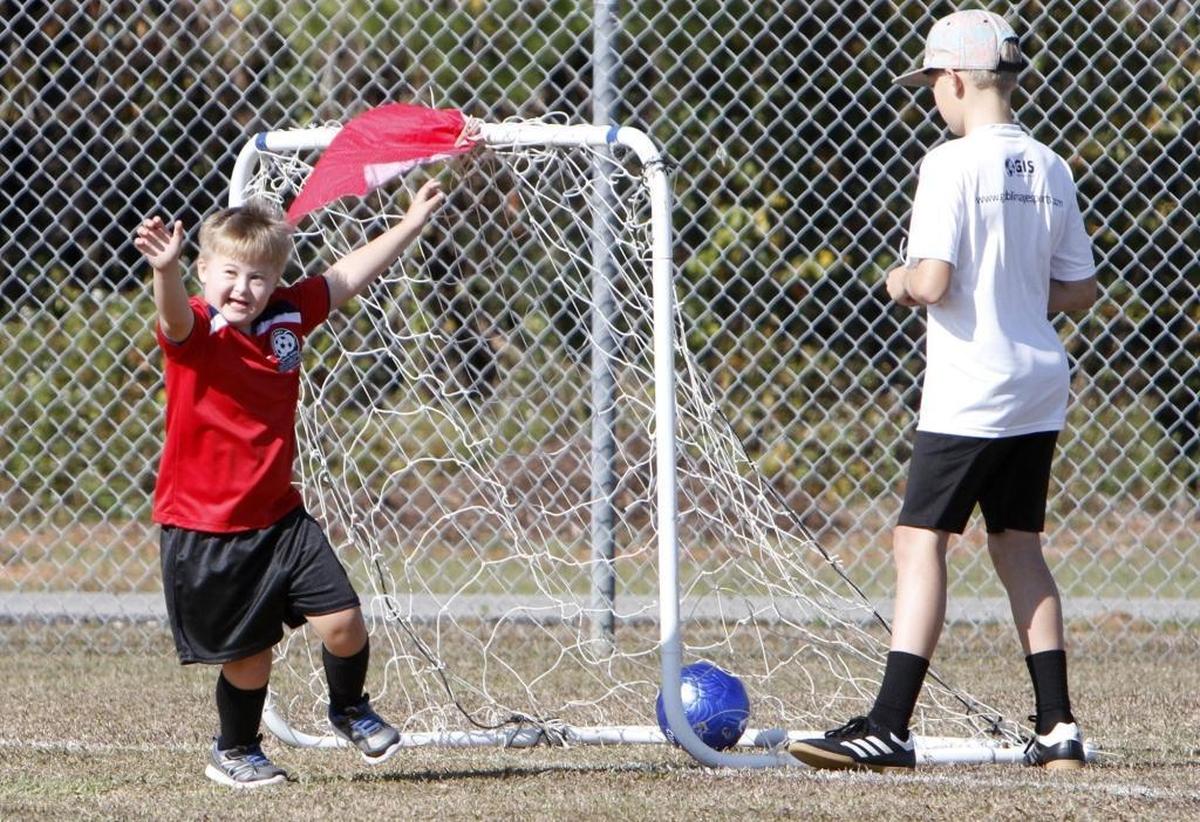 Christian Mink, 7, of Long Beach celebrates scoring a goal during a Mississippi Coast Special Needs Soccer Association game at the Bobby Eleutarius Sports Complex in D’Iberville on Saturday, Dec. 2, 2017. Photographer’s comment: I’m a big soccer fan, and I enjoy covering special needs events, so it was a natural for me to do this story. Christian was putting in a bunch of goals and every time he would run to his mom for a hug. Better than Ronaldo every day.
