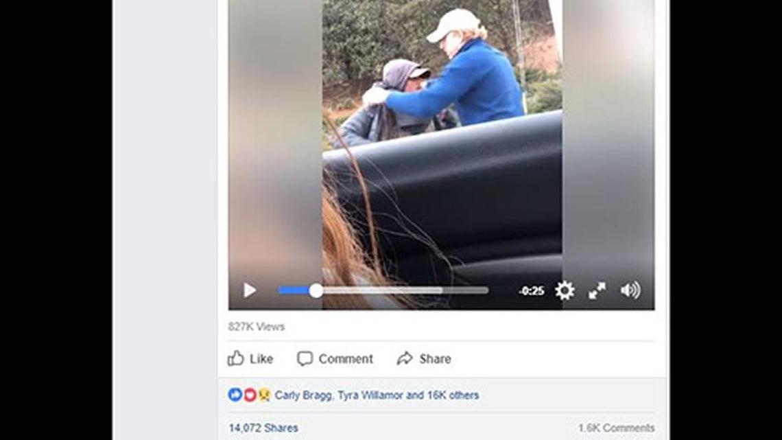 A homeless man was freezing at a red light. A man gave him the shirt off his back.