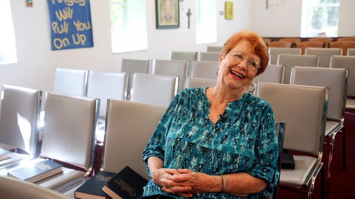 The Rev. Jane Stanley welcomes all to The Nourishing Place’s Chapel in the Oaks, where rich and poor worship together, enjoying meals before and after the service. Stanley, a longtime educator, has been instrumental in founding school programs that assist at-risk children.