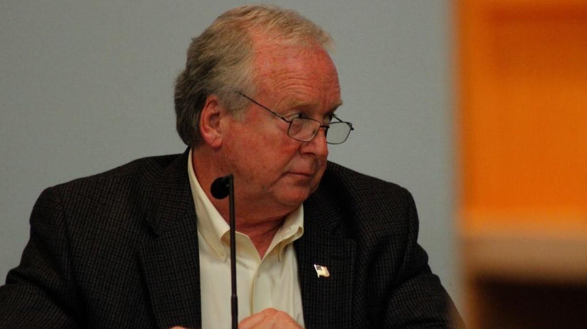 In this Jan.1, 2015 photo, Bay St. Louis Mayor Les Fillingame listens to discussions at a City Council meeting. State and county authorities have expanded an investigation into Fillingame and other city employees after discovering more than 700 improperly issued city checks, officials said Wednesday, April 26, 2017.