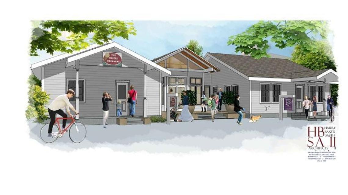 This is the architect’s rendering of the Creole Creamery and PJ’s Coffee planned for Bay St. Louis.