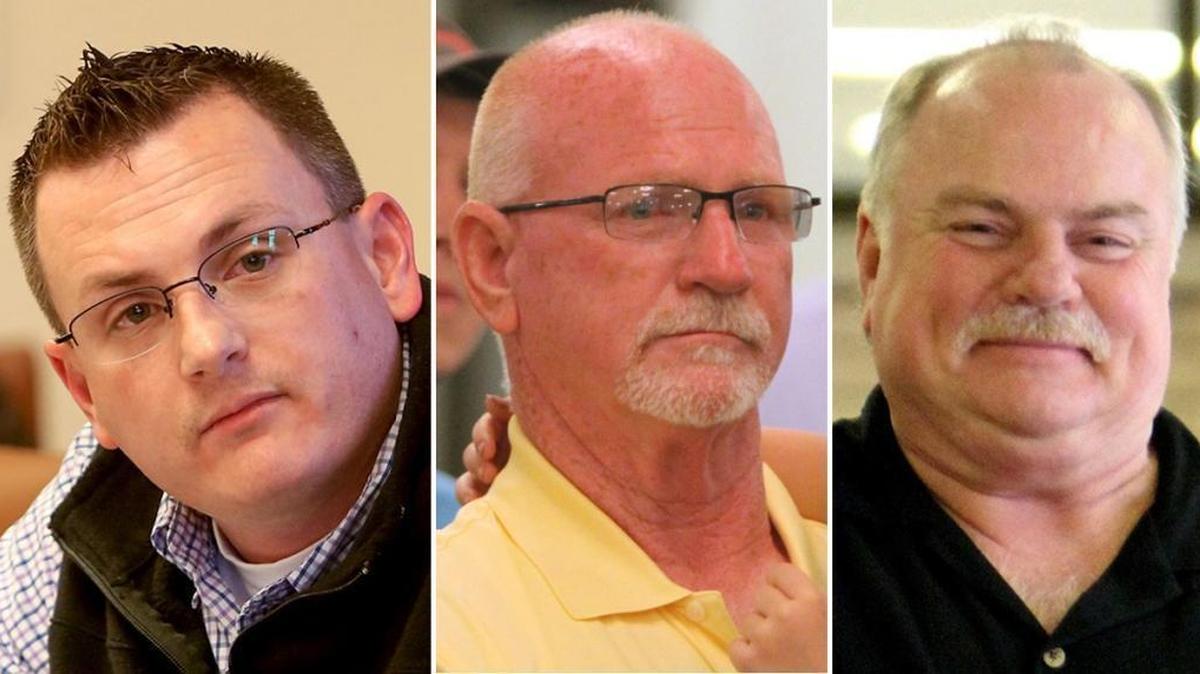 Casey Favre, left, Mike Favre and Eddie Favre