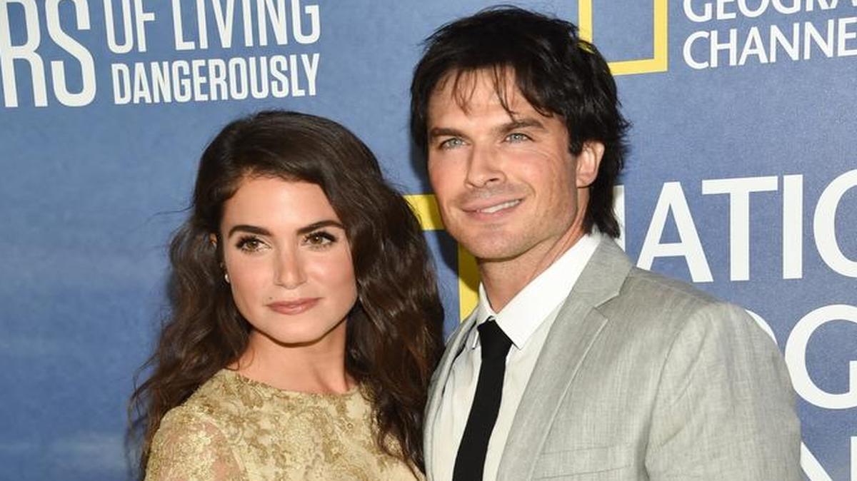 Nikki Reed and Ian Somerhalder attend the premiere of National Geographic Channel's, "Years of Living Dangerously", at the American Museum of Natural History in New York in 2016.