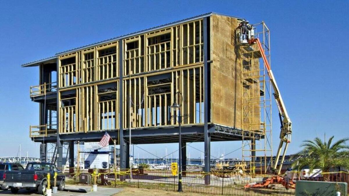 The Murphy family, owners of Dan B. Murphy’s Restaurant and Bar in Bay St. Louis, posted this photo to Facebook Wednesday to update residents on construction progress. “Hopefully,” the post said, “we will not have any major issues going forward. I think we have decided to put cedar siding on for a natural look.