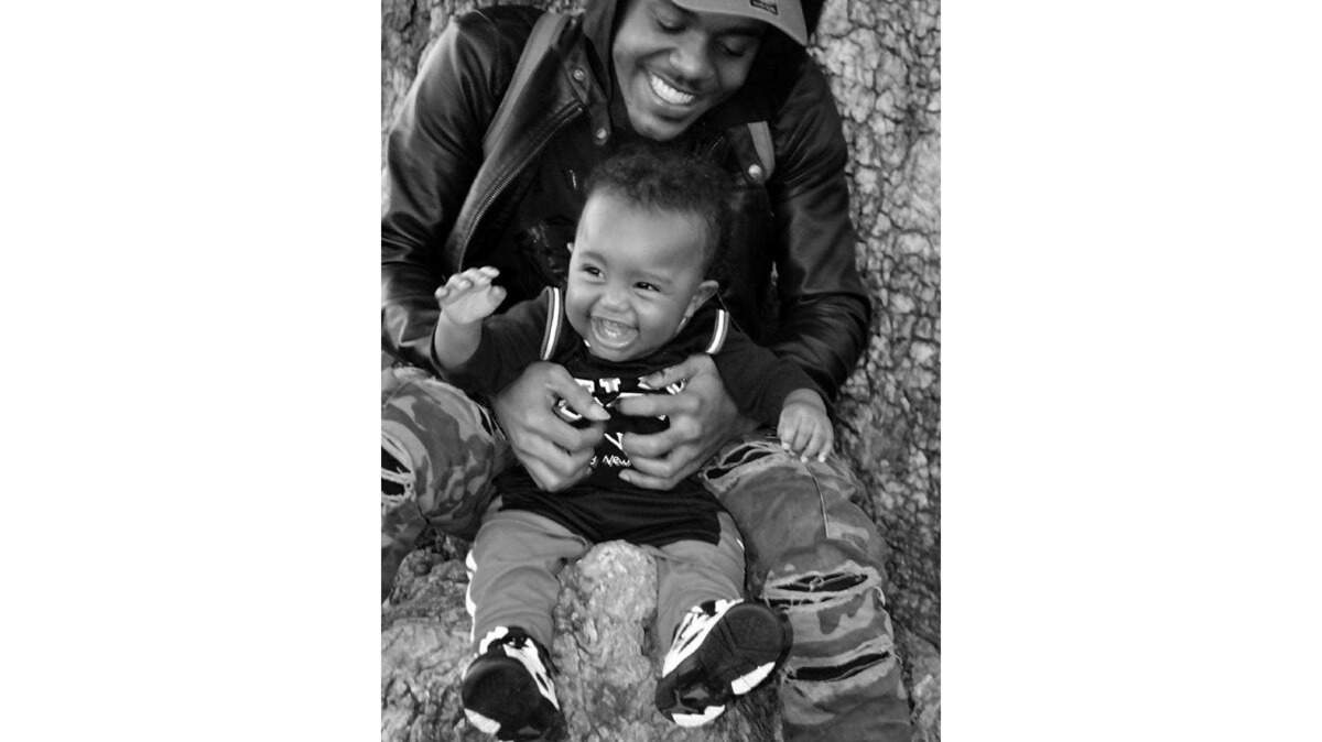 D'Ante Washington, 23, with his son, Da'Montae Washington. Dante died from a gunshot wound after a shooting at a Bay St. Louis park.