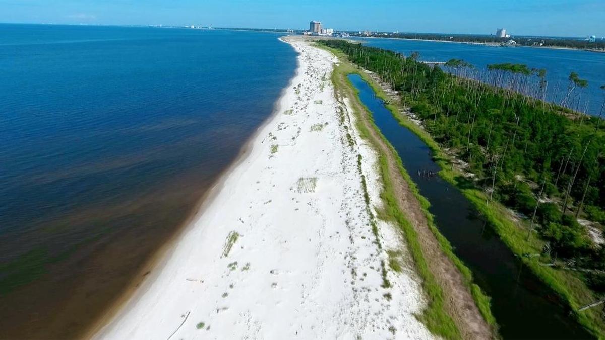 Most of Deer Island, just off the shores of Biloxi and Ocean Springs, is owned by the state of Mississippi and maintained as a Coastal Preserve.