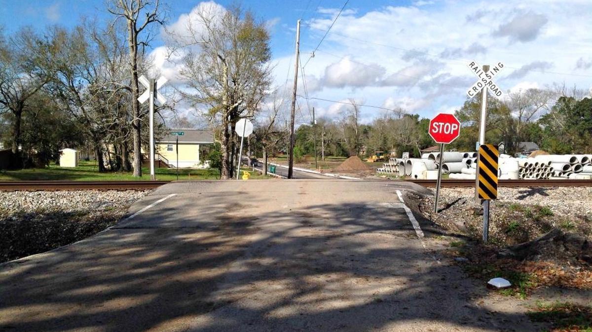 The Holley Street CVX railroad crossing in East Biloxi is one of six Mayor Andrew “FoFo” Gilich proposes closing. It has a railroad crossing sign but no safety equipment to alert drivers a train is approaching.