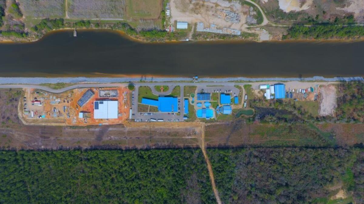 An aerial shot of the Institute for Marine Mammal Studies was taken last week.