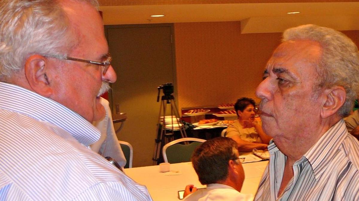 Mitch Solloum, right, served for many years as the president of the Coliseum Commission. He didn’t like to have his picture taken and often gave money to those in need, but didn’t want any public acknowledgment of those gifts.