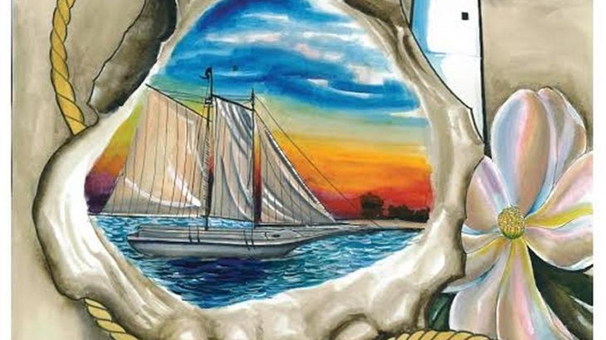 Benjamin Rusher’s retro-feel watercolor was chosen as the winner of the 35th Annual Biloxi Seafood Festival’s poster contest.