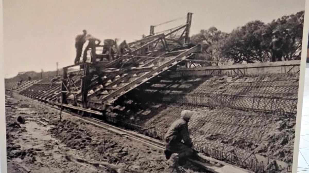 The seawall was built in South Mississippi in the late 1920s of reinforced concrete to protect Beach Boulevard from erosion.