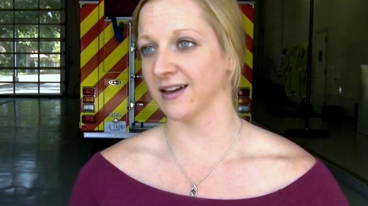 Julia Glosek is believed to be the first woman to pass the physical requirements test en route to becoming a Gulfport firefighter.