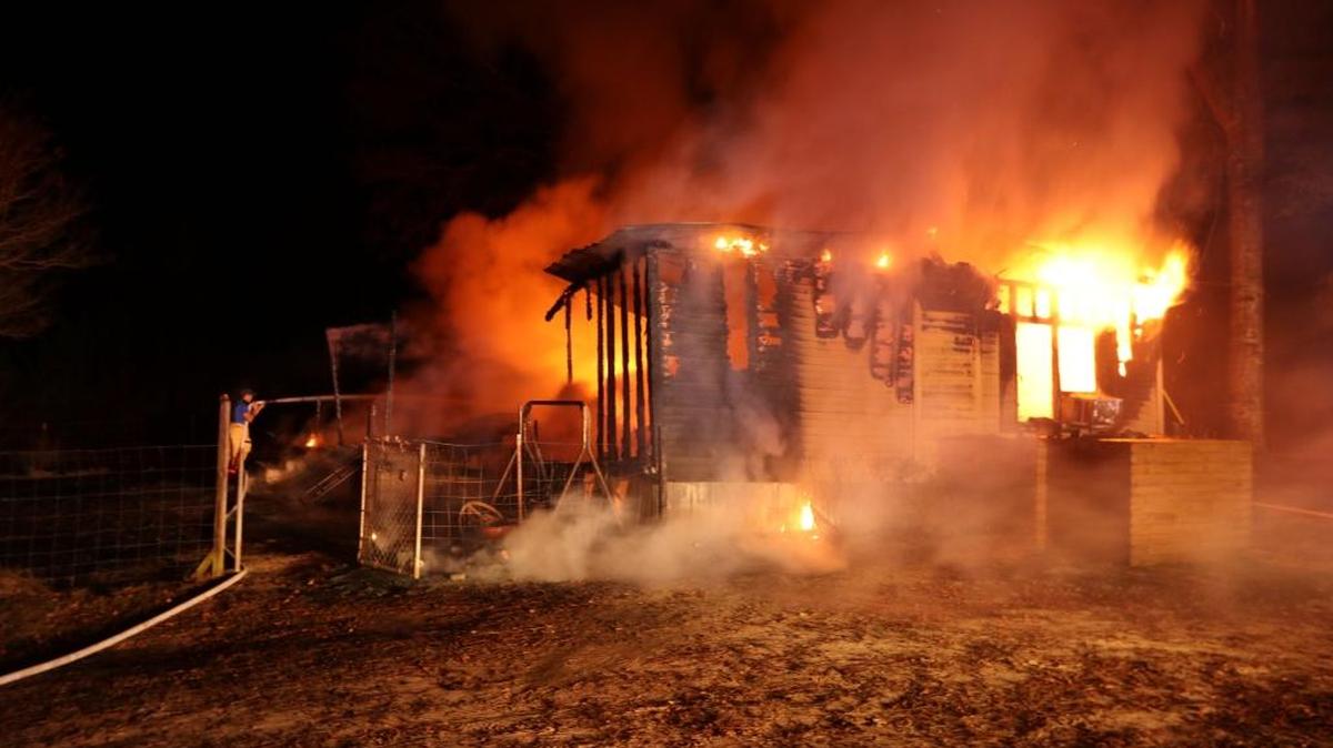 A fire destroyed a home on F Taylor Road in Harrison County on Dec. 16, 2017.