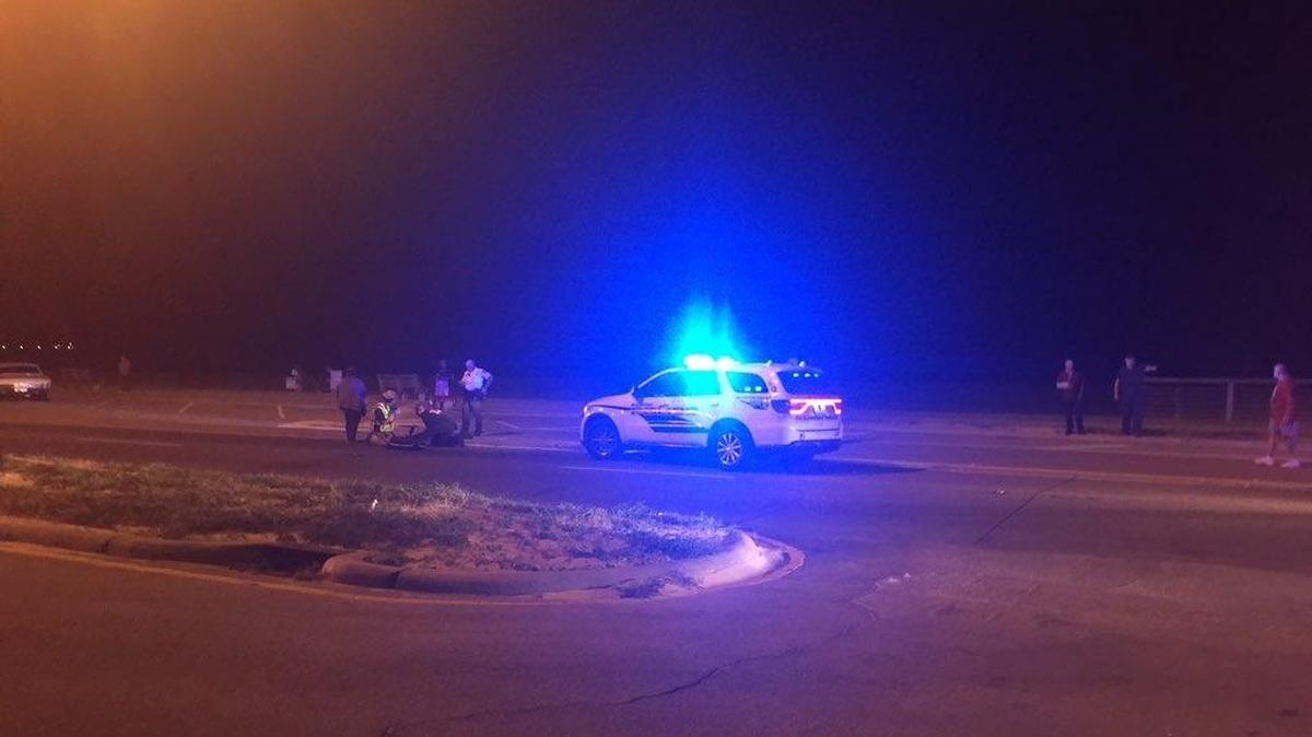One person was injured in a motorcycle wreck on U.S. 90 in Gulfport on Friday, Oct. 6, 2017.