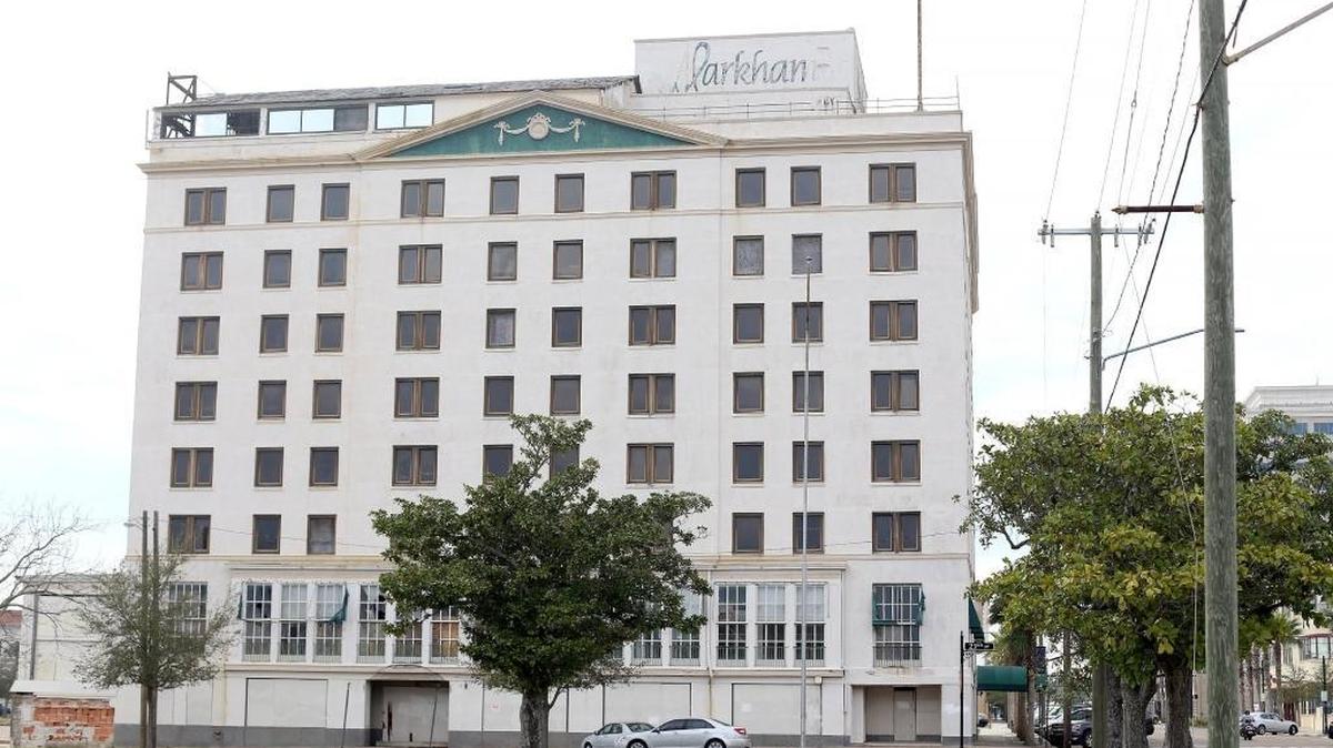 The old Markham Hotel in downtown Gulfport will be developed under a franchise agreement with a major brand. The building, which has been empty since Hurricane Katrina in 2005, sits across from the Mississippi Aquarium now under development.