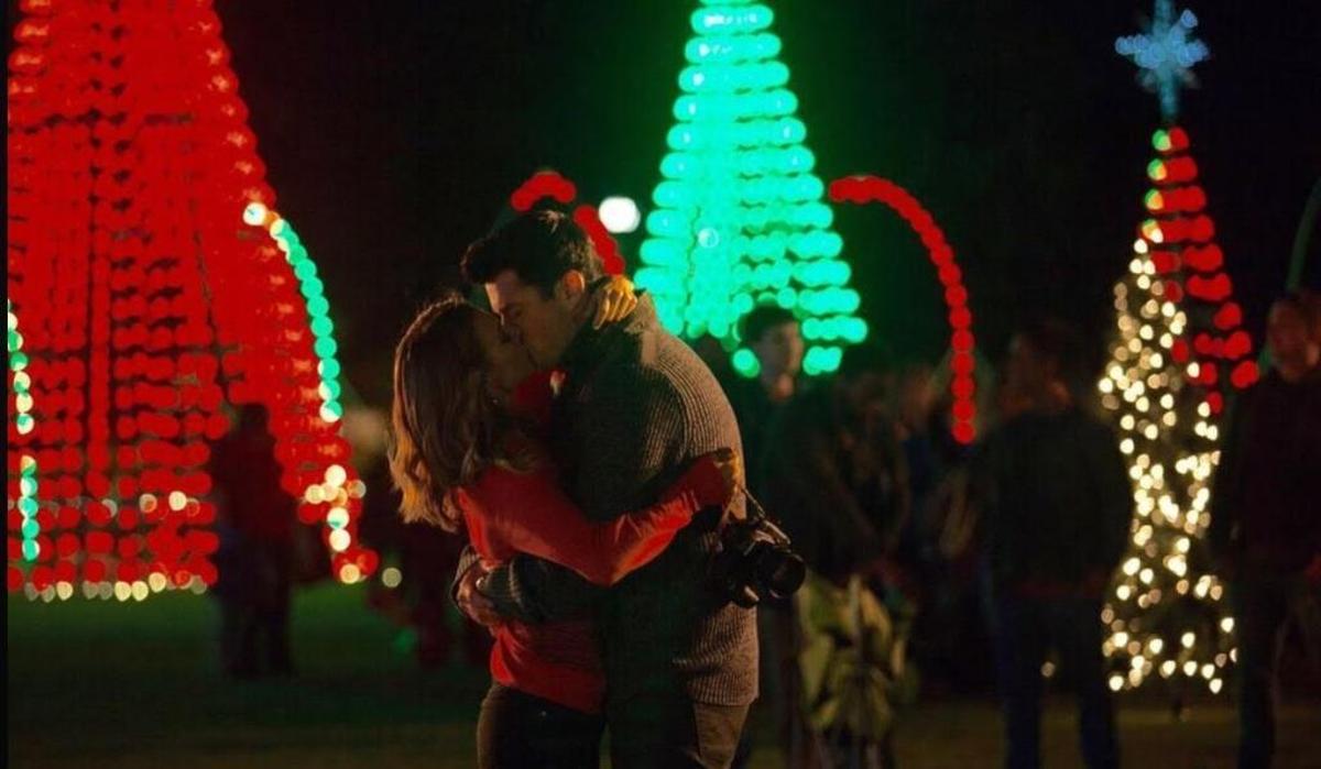 Jana Kramer and Wes Brown star in “Christmas in Mississippi.” The movie filmed in Jones Park in Gulfport.