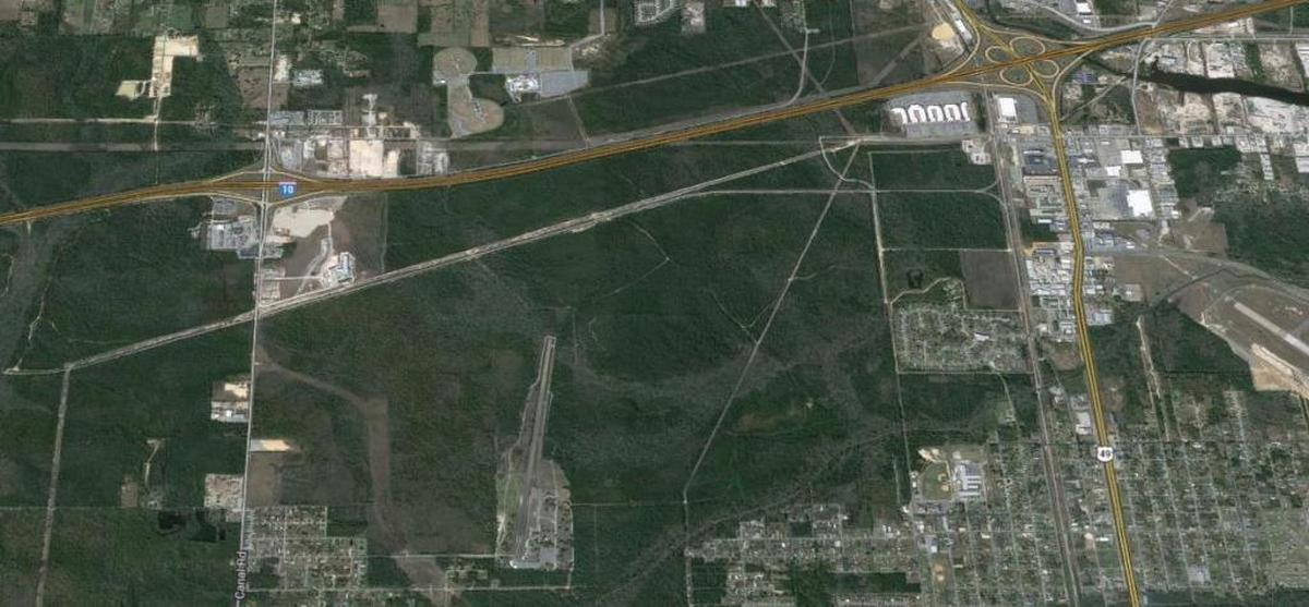A file photo from 2016 shows 1,300 acres owned by the Ward family, most of it wetlands, south of Interstate 10 and west of U.S. 49. 