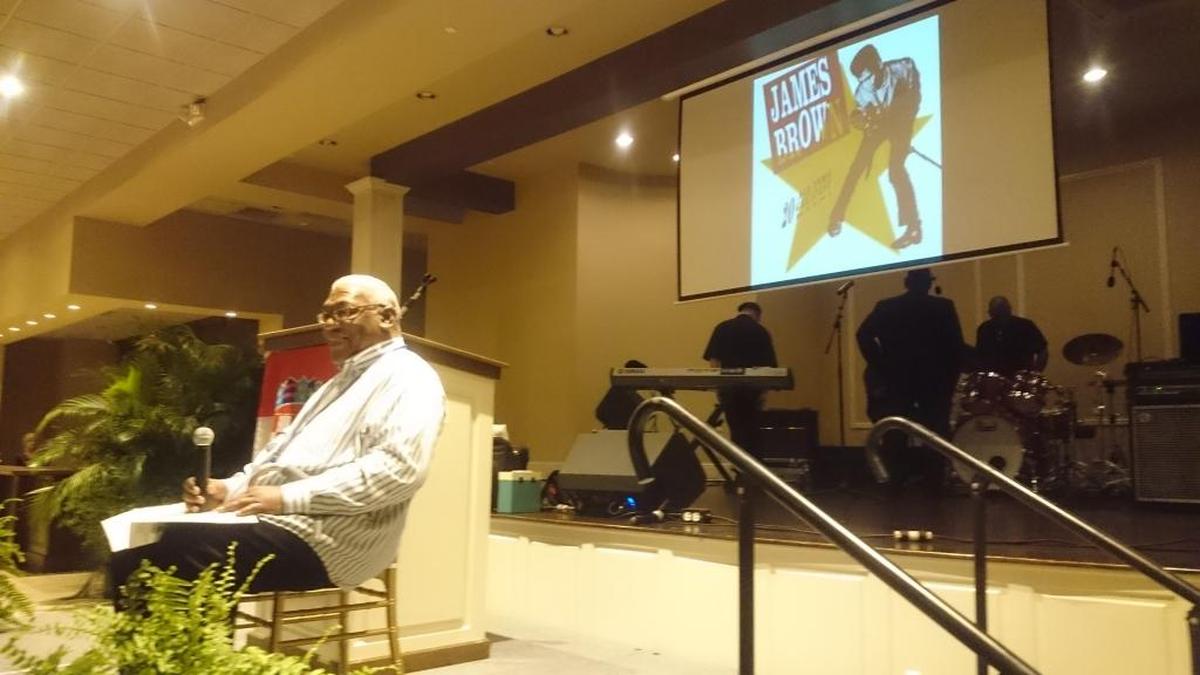 Dr. Gilbert Mason Jr. reminisces about attending R&B icon James Brown’s Biloxi performance 50 years ago, during a tribute to Frank ‘Yankie’ Barhanovich, a Biloxi businessman whose efforts as a music promoter brought the country’s big names to the Coast.