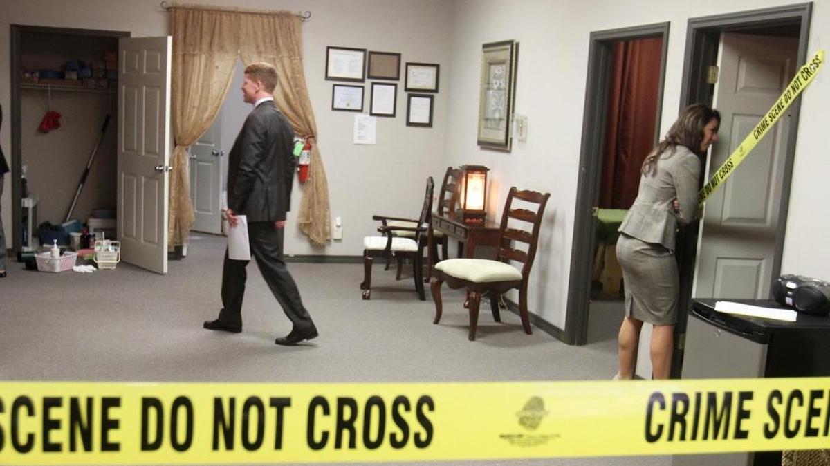 Investigators look through J.J. Spa LLC in St. Martin on Nov. 20, 2015, after a press conference announcing state and federal human-trafficking charges and a civil charge of public nuisance were used to close the business. The Mississippi Board of Massage Therapy worked with investigators in this high-profile case that ended in a criminal conviction.