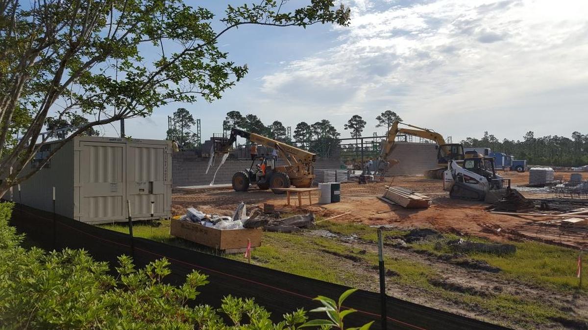 Construction crews are putting together the new $1.6 million retail business coming to east Ocean Springs, a Tractor Supply Co.