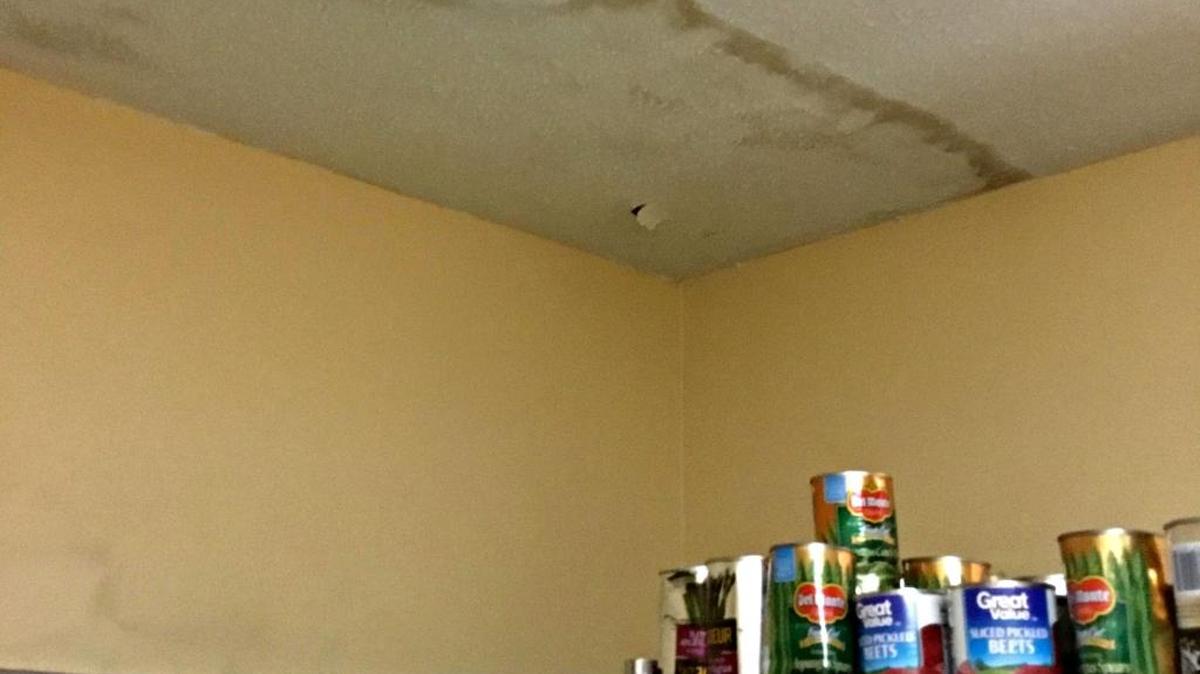 The pantry is only one of the areas where a leaking roof caused water damage that must be repaired at the Salvation Army’s homeless shelter in Pascagoula. The Salvation Army is hoping to raise money for repairs throughout the 1976-era building.
