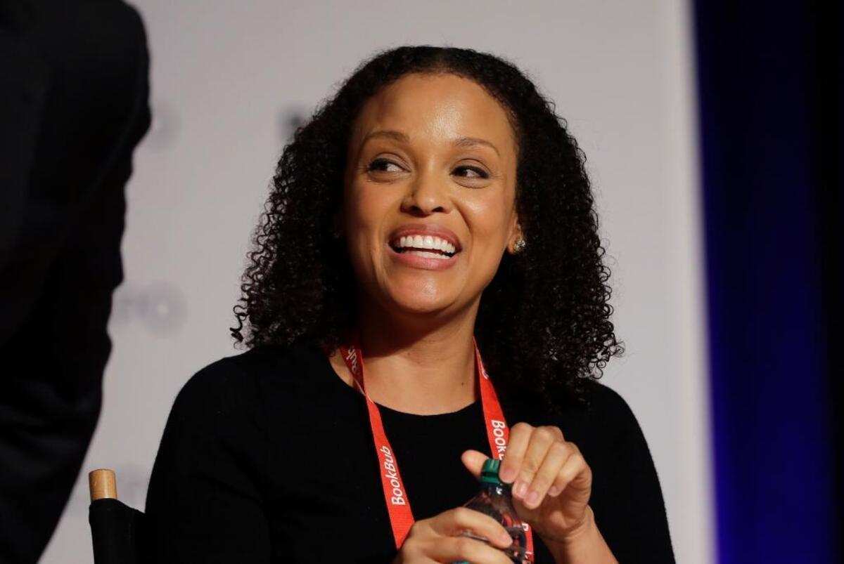 Author Jesmyn Ward speaks at Book Expo America, Thursday, June 1, 2017, in New York.