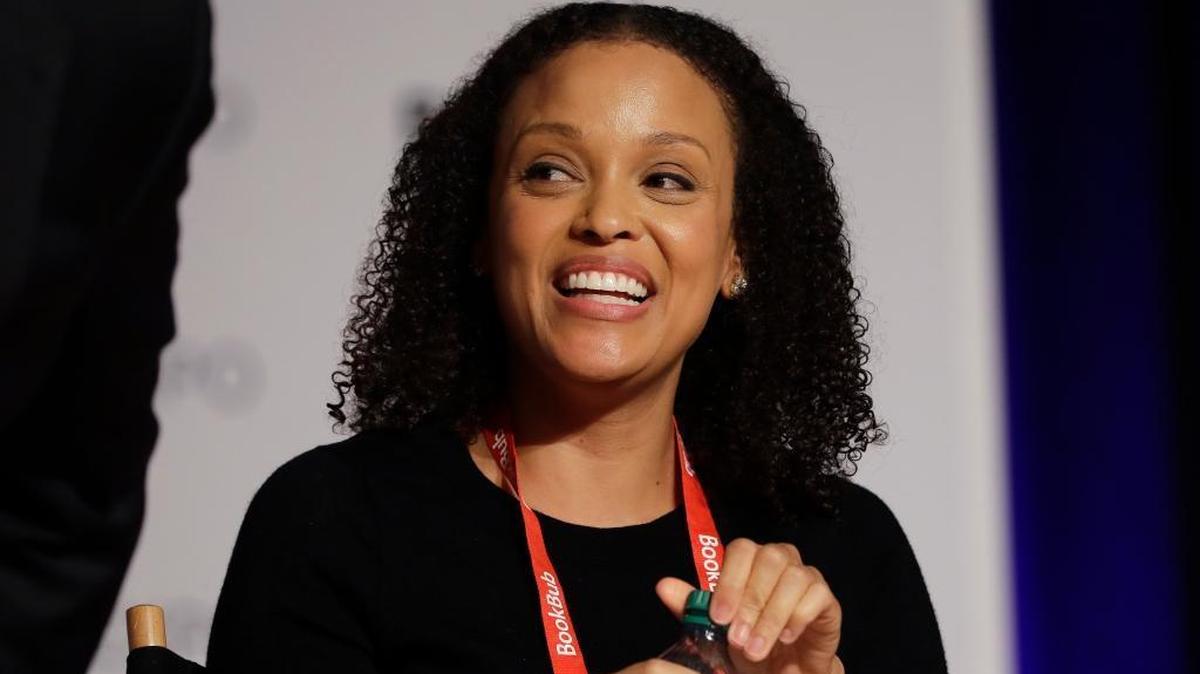 Author Jesmyn Ward speaks at Book Expo America, Thursday, June 1, 2017, in New York.