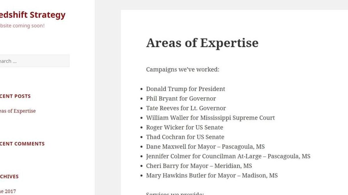 The Redshift Strategy website was still under construction as of Nov. 1.