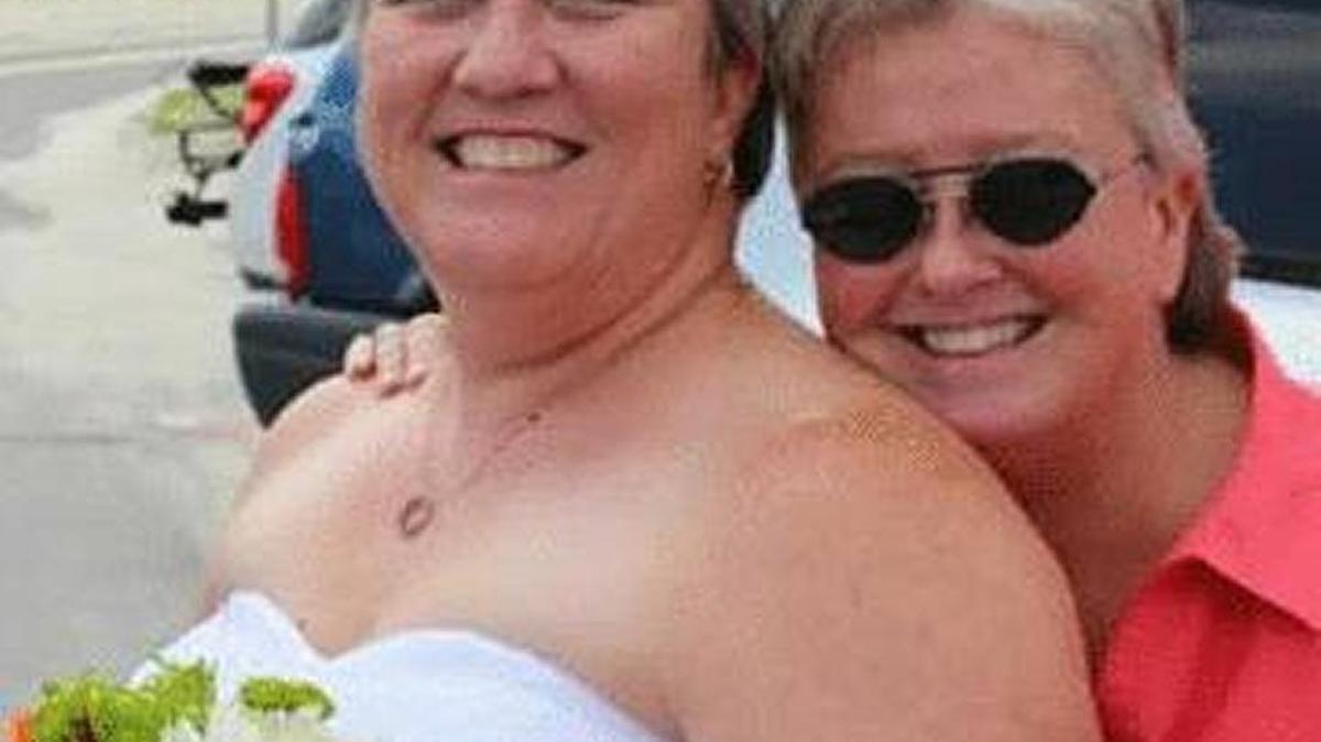 Barbara Gray, right, and wife Celeste Swaim-Gray complained via Twitter of lack of information from SRHS in wake of break up with Dr. Terry Millette.