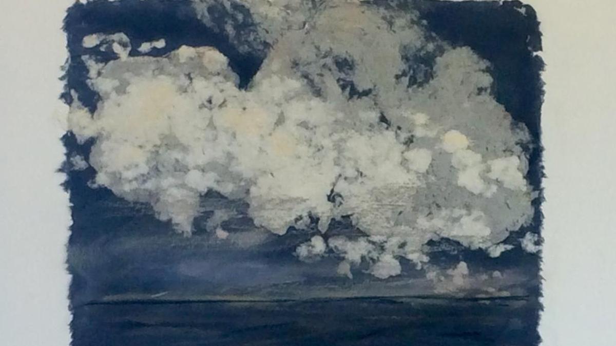 Joey Rice of Ocean Springs, ‘Nocturne II,’ 2015, handmade paper and pastel, 26 by 32 inches.