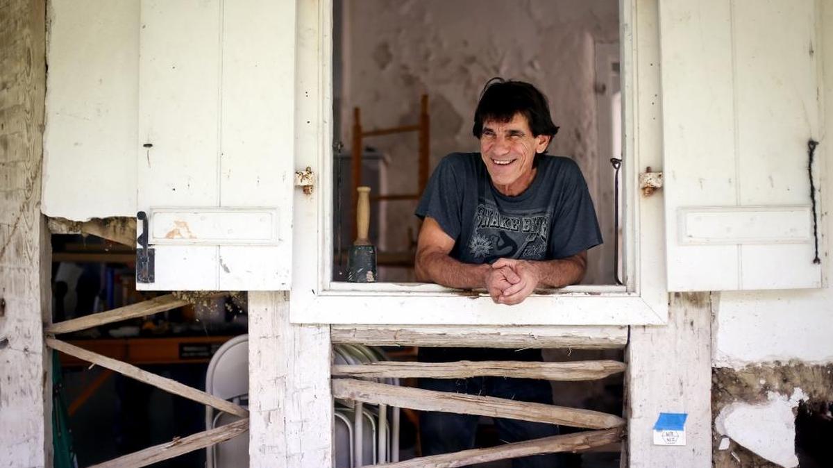 Dale Pierrottie is an expert at building traditional mud walls, such as the bousillage used in the western section of the LaPointe-Krebs House in Pascagoula. Pierrottie spent two days at the 1757 house teaching the restoration team how to make and apply the bousillage, which is a mixture of clay and cured Spanish moss.