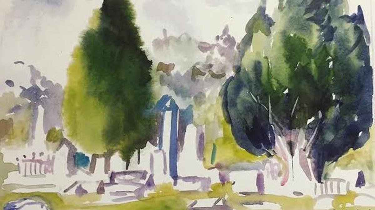 The white cedar trees featured on the poster for the Griffin Cemetery Tour are more than 300 years old. The tour will be Saturday at the west end of Dantzler Street in Moss Point.