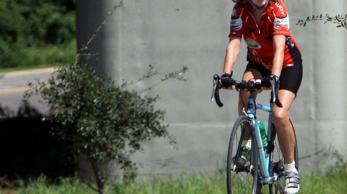 A cyclist rides along the Pascagoula Bike Trail on Sunday, September 23, 2012. Pascagoula goes to the polls Tuesday to vote on a tax to support recreation, including park upkeep.