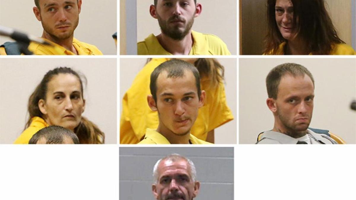 Top row from left, Jeremy Widel, Nathaniel Estringer, Sherry Emile. Second row from left, Shana Cox, Dillon Odom, Christopher Gray. Bottom row, Malcolm McDowell.