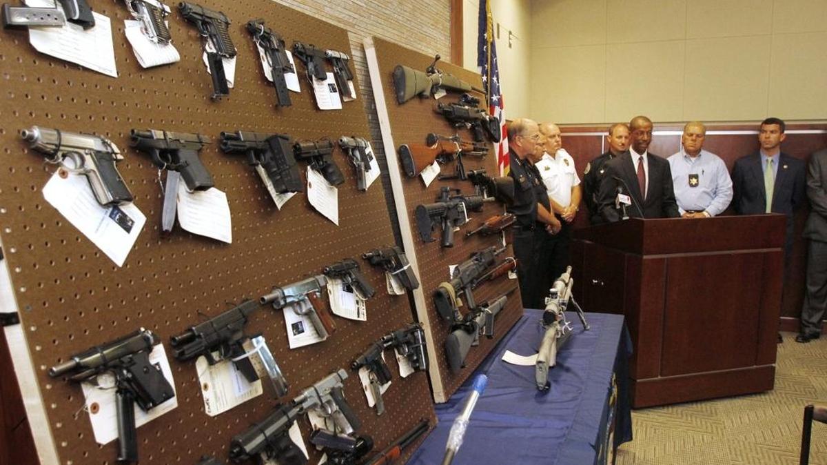 A total of 4,462 firearms, such as these seized from a gun trafficking ring in South Mississippi in 2012, were recovered in Mississippi in 2016. Pistols are the most frequently recovered type of firearm in Mississippi. A total of 2,589 pistols were recovered by law enforcement statewide in 2016, an ATF report shows.