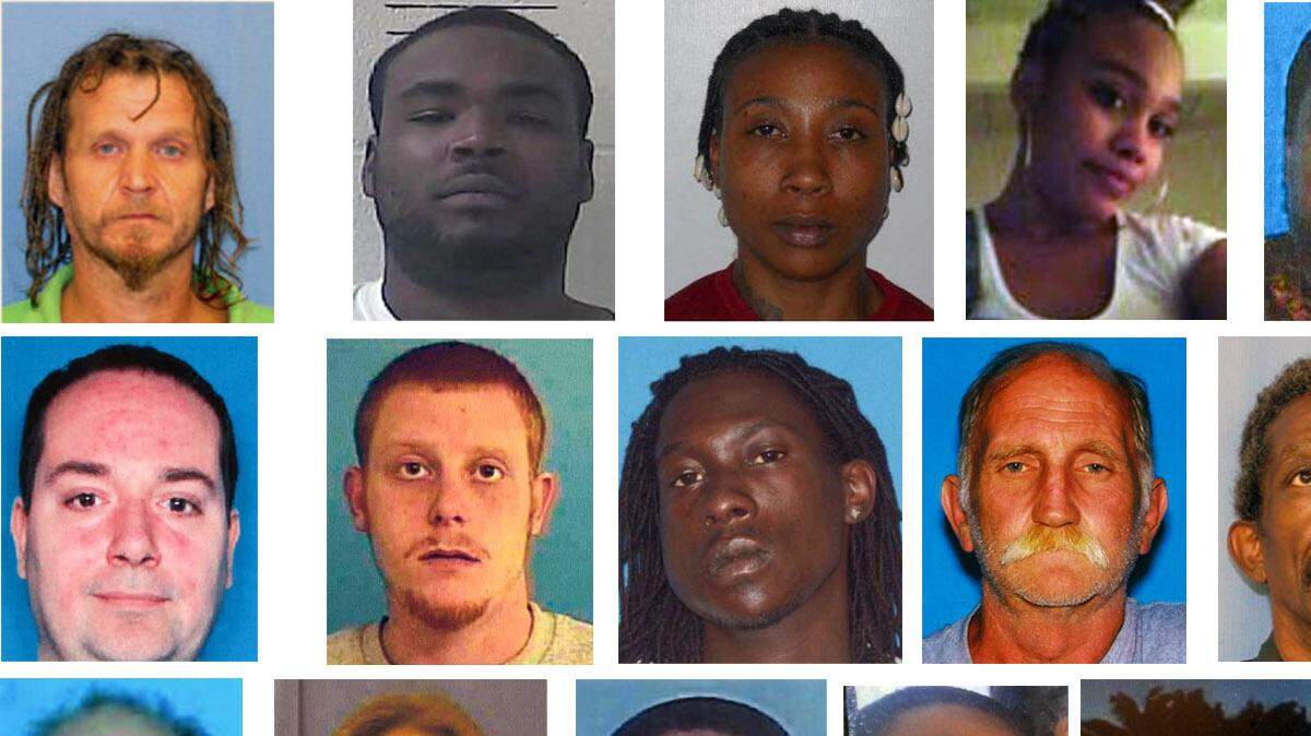 Suspects who are on South Mississippi's most-wanted list.