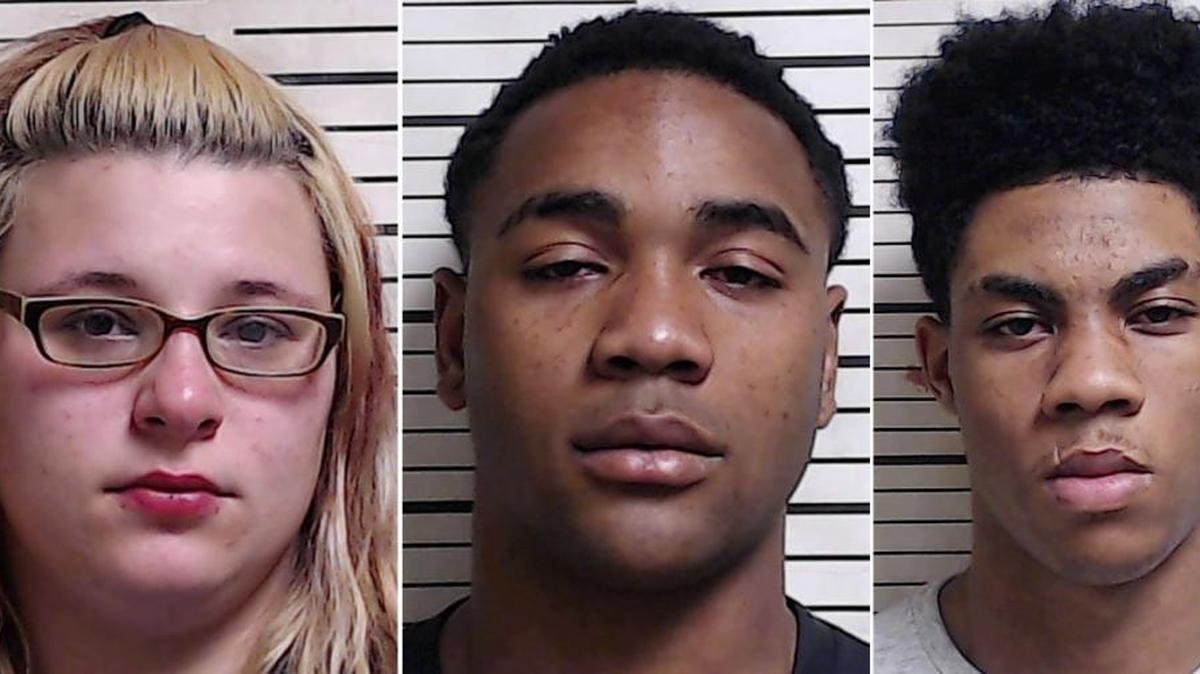 From left, Haleigh Hudson, Ezzie Johnson, Kadari Booker