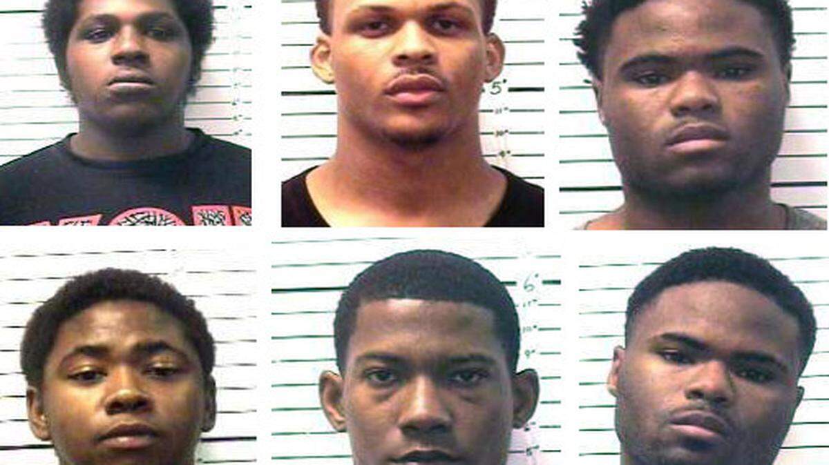 Top row from left, Letarius Vanderbilt, Fisher Simmons and Keeshawn Armstrong. Bottom row from left, Nekida Kennedy, Prince Woullard and Dajuan Armstrong.