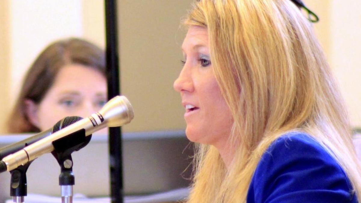 Former Hancock High assistant basketball coach Leslie Danielle DeWitt testifies in Circuit Court in Bay St. Louis on Oct. 14, when the defense presented and rested its case. DeWitt was convicted Monday on two counts of child molestation for sex with a 16-year-old female student between Dec. 1, 2009, and July 30, 2010.