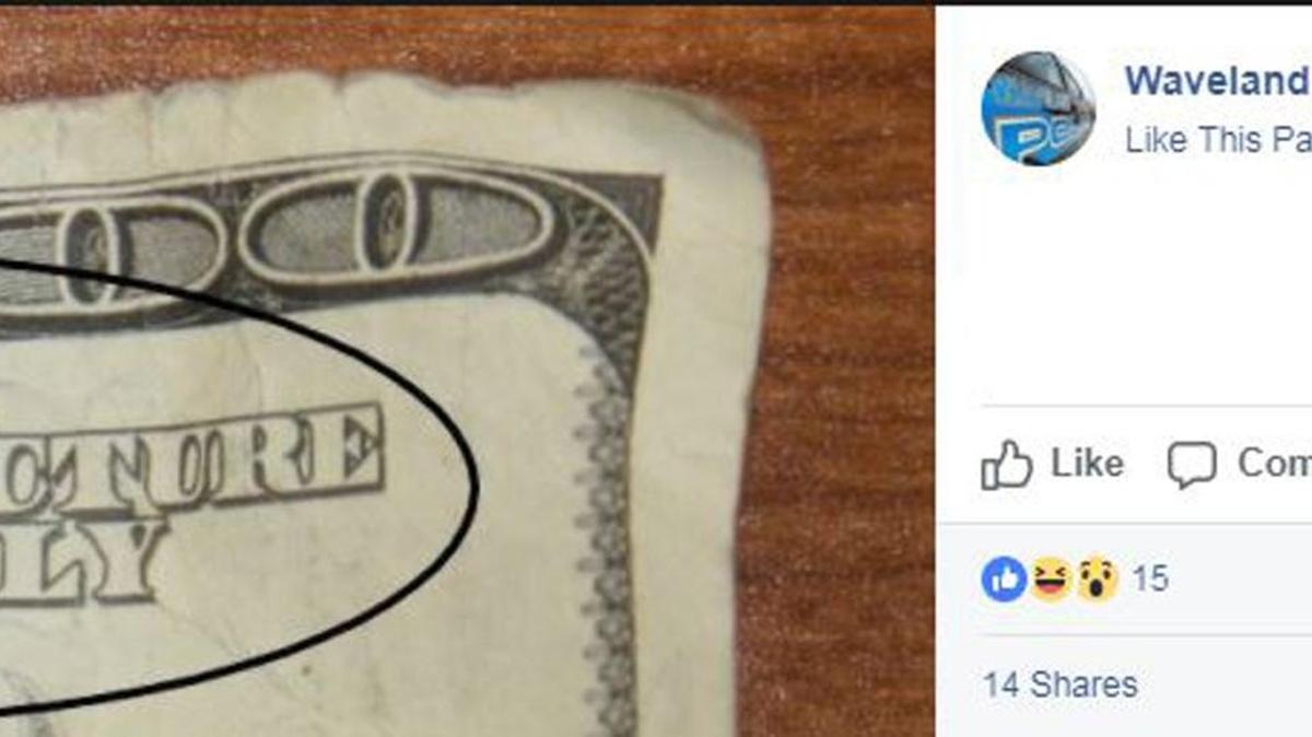 The Waveland Police Department is warning people to examine their currency closely, as people could be passing movie money off as real bills.