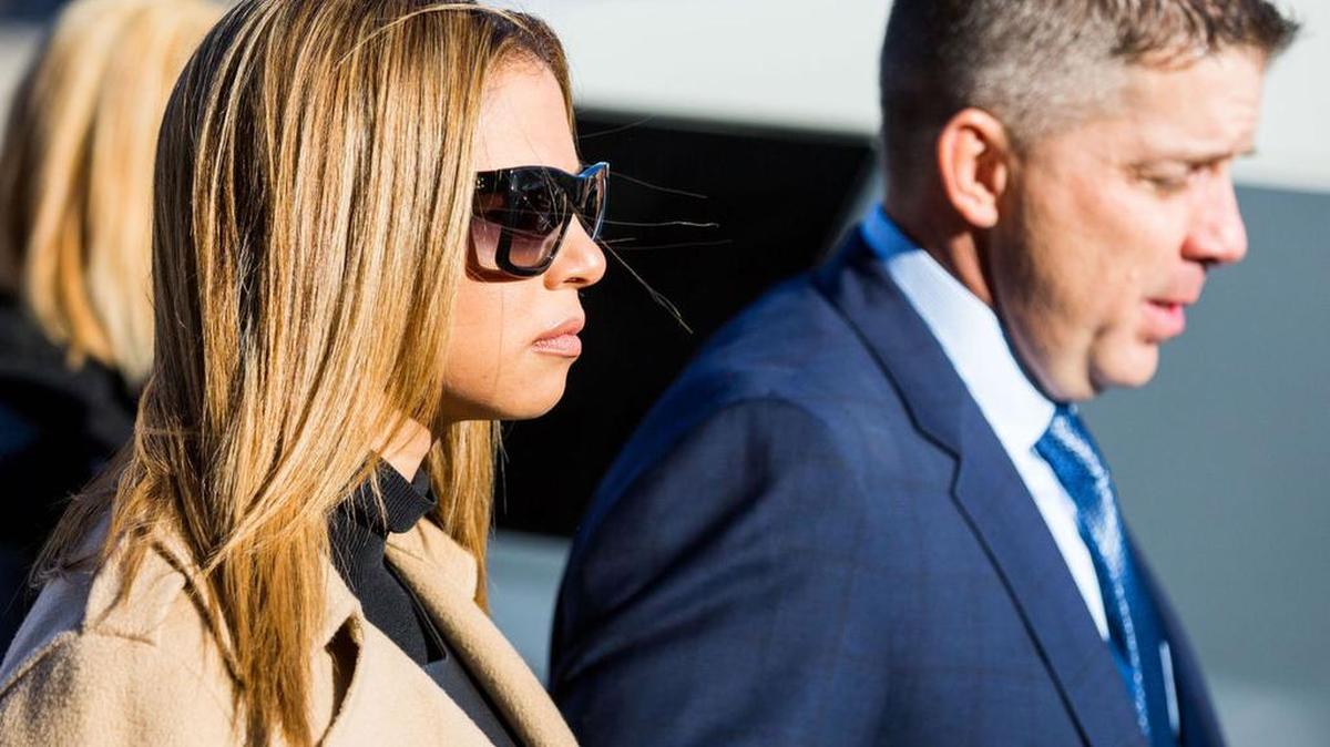 Raquel Smith and New Orleans Saints Coach Sean Payton walk hand in hand into the Orleans Parish Criminal District Courthouse on the sixth day of the Cardell Hayes trial for the shooting of Will Smith in New Orleans, La.