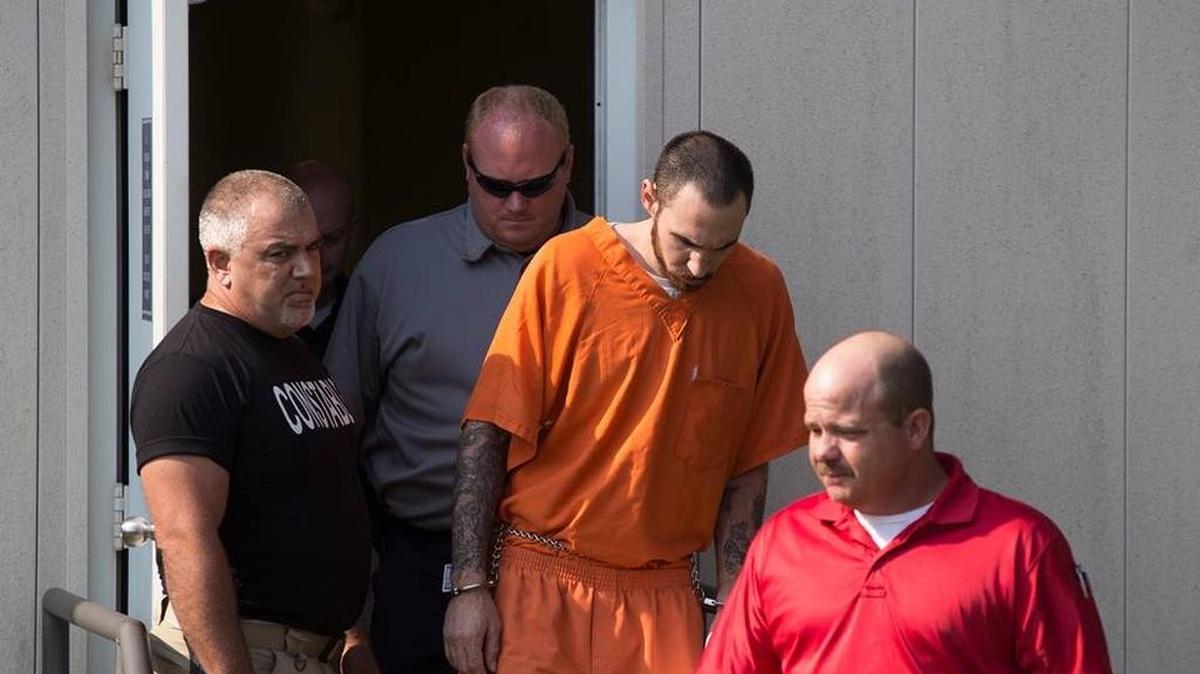 Josh Vallum exits the George County Justice Court building after waiving his preliminary hearing on Wednesday, July 29, 2015. Vallum is charged with first-degree murder in the killing of transgender teen Mercedes Williamson.