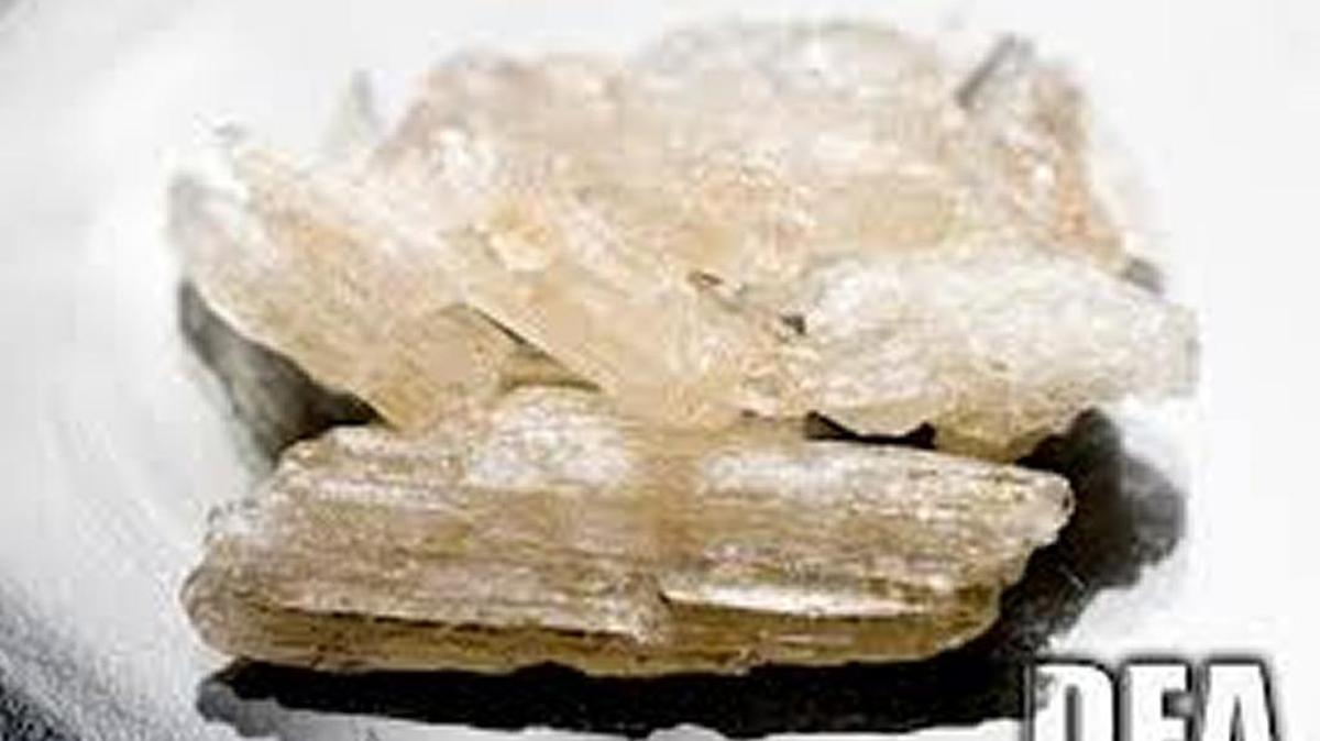 Samples of crystal meth seized in a federal investigation unrelated to the recent arrests of a man and woman in Gulfport.