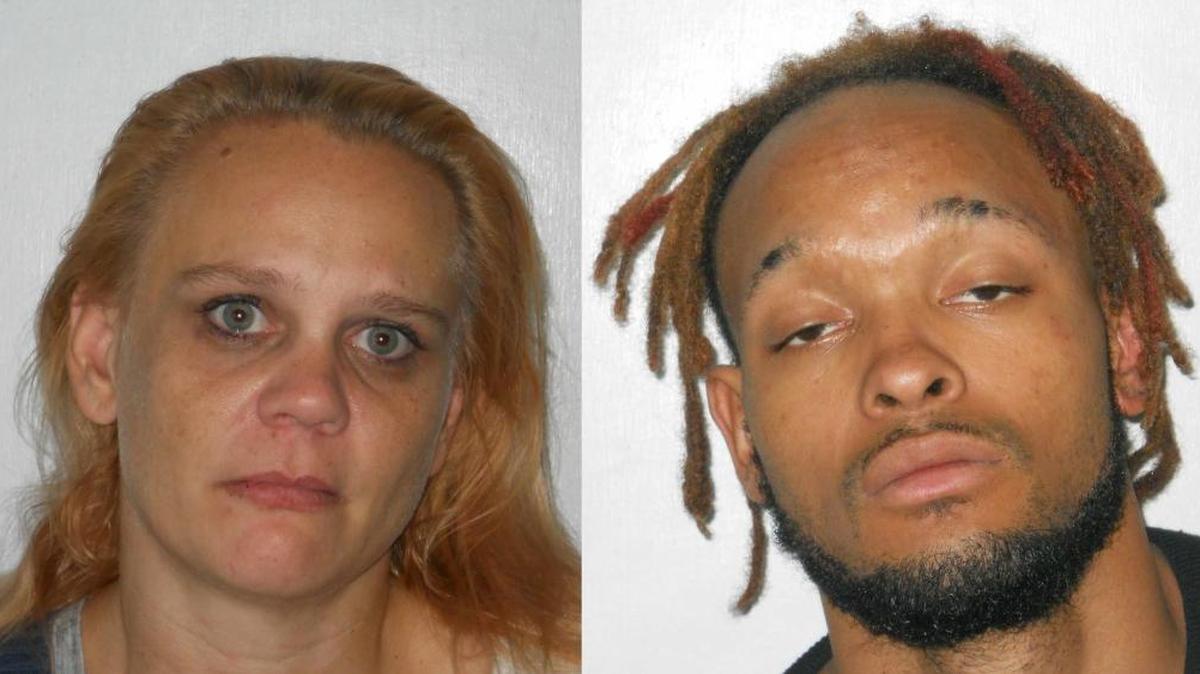 April Hart, 41, left, and Kevin Blue, 27