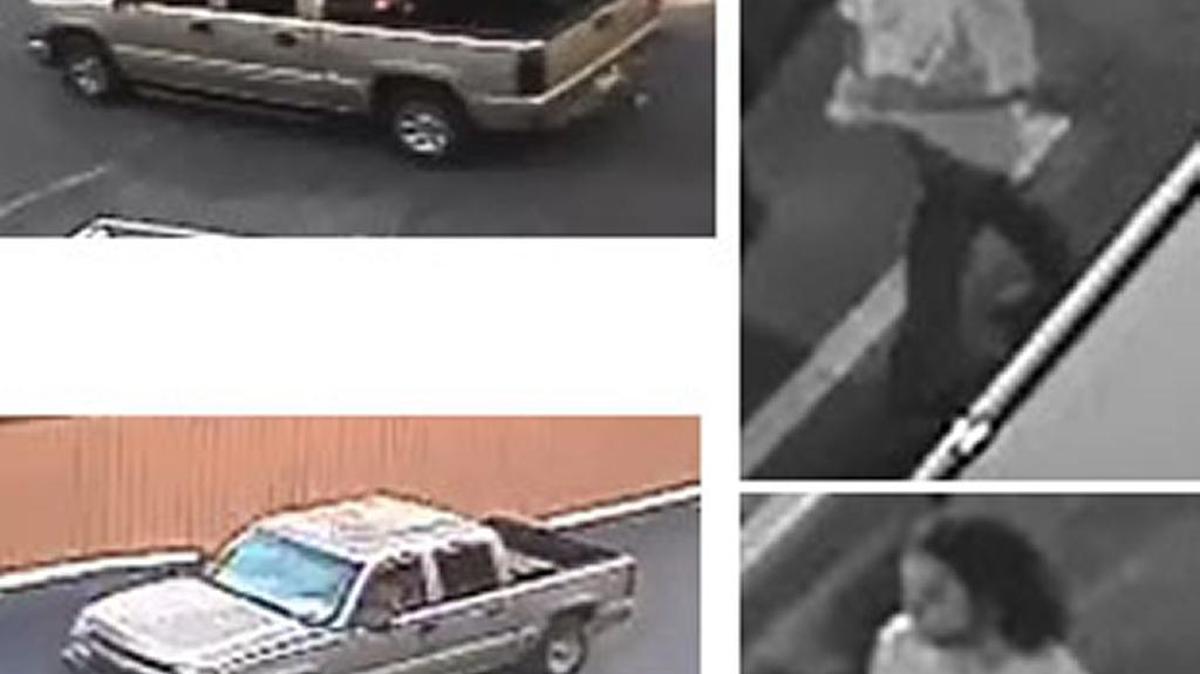 These images provided by Biloxi Police show a suspect and his vehicle. Biloxi Police are asking the public's help to identify this man in connection with auto burglaries at a hotel.