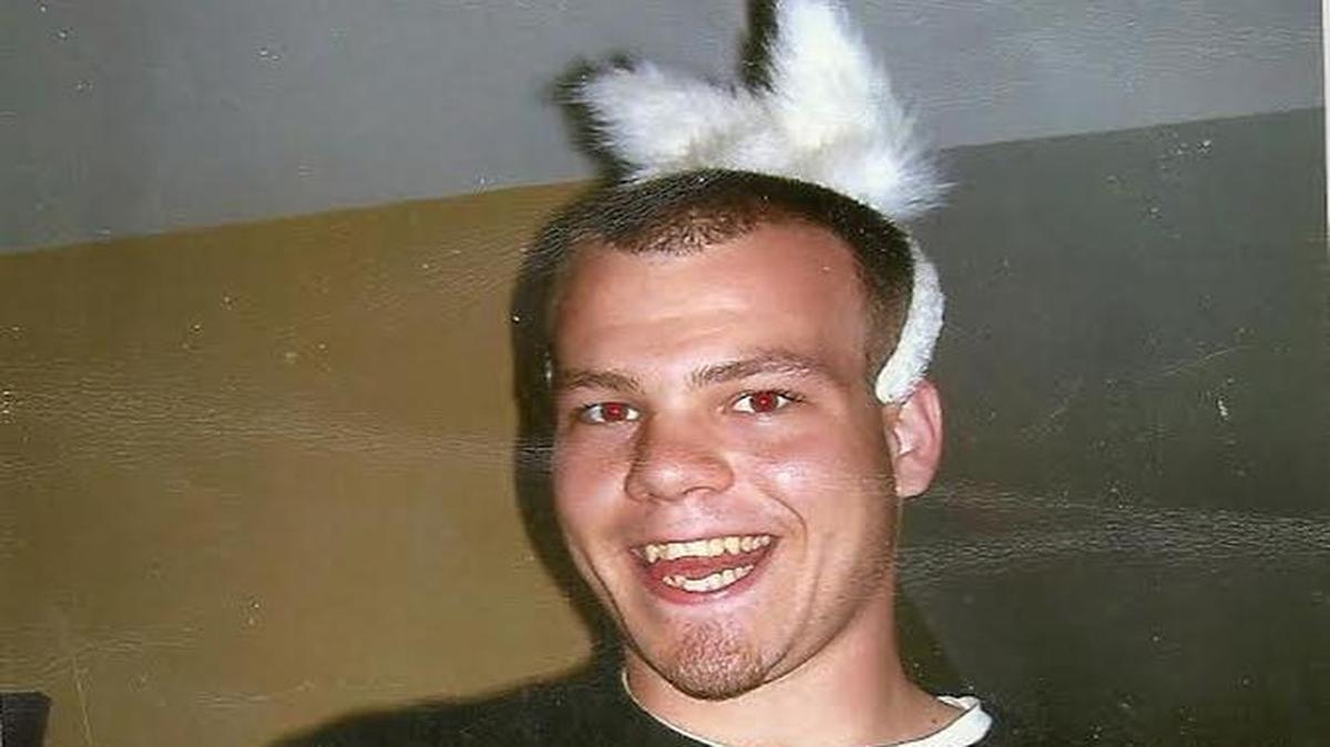 Laura Meci says this picture of Jason wearing rabbit ears is a constant reminder of his sense of humor.