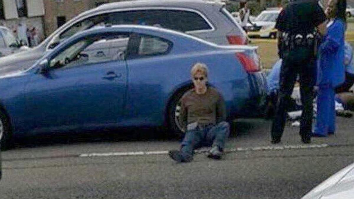 An image, shared on social media, shows the scene in Terrytown immediately after the shooting of Kenner native and football star Joe McKnight on Thursday afternoon.