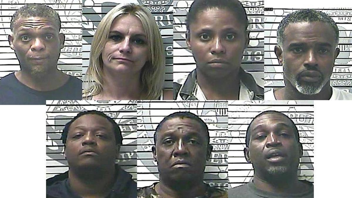 Clockwise from top left, Terry Reddix, Sharon Stallone, Requita Magee, Marcel Graves, Darryl Williams, Michael Ward and Travis Martin
