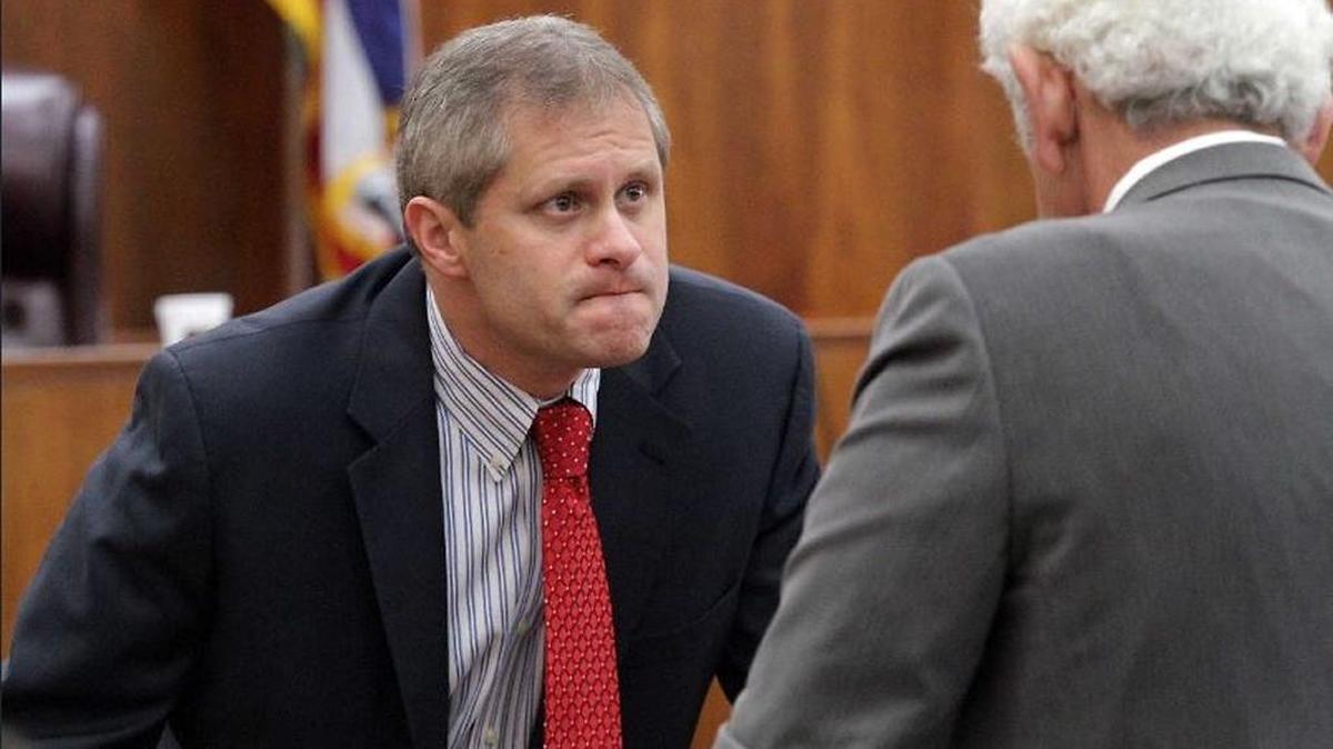 District Attorney Tony Lawrence, pictured, wanted a circuit courtroom closed to the public Thursday while gang members testified during a pre-trial hearing, but Judge Robert Krebs decided the courtroom should remain open. Lawrence is shown here in an unrelated December 2013 hearing.